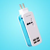 Multi Plug 4 port extension electrical socket usb 220v outlet images