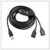 2 ports USB2.0 Active Extension Cable 5M images