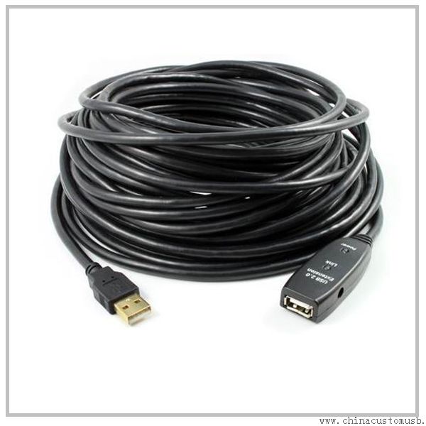 Кабель USB 2.0 активного розширення 15 м, з DC-Джек