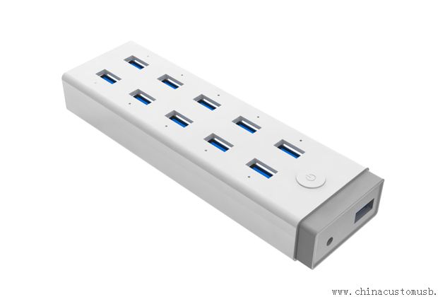 USB 3.0 date transfer&charging Hub 10 Ports with 60W Power Max 12V 5A