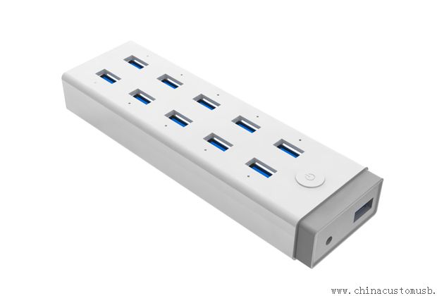 USB 3.0 date de transfert & Hub 10 Ports de charge avec 60W Max alimentation 12V 5 a