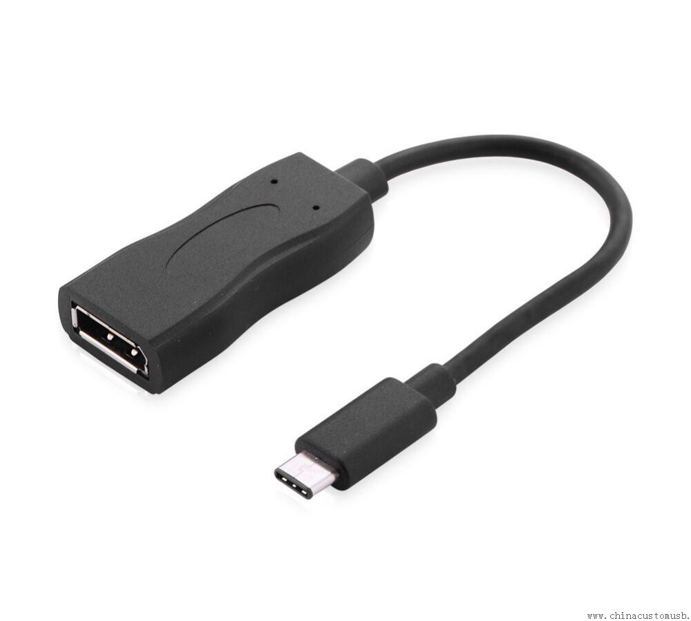 Cabo de fêmea do adaptador Displayport macho USB tipo C