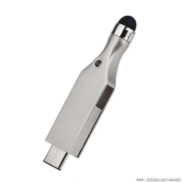 USB3.1 tipe C Flash Drive dengan pena USB3.0 bawaan OTG Mini USB Disk dan stylus
