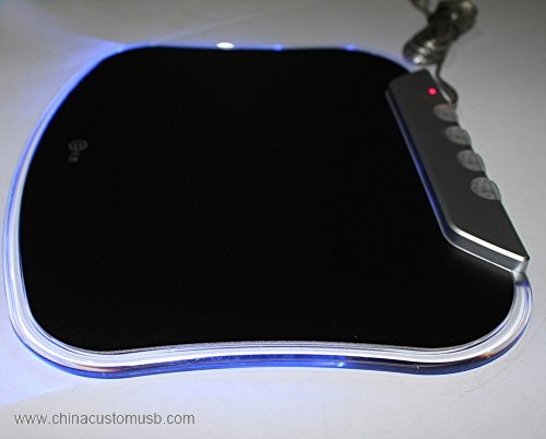 LED Luce Illuminato Mouse Pad con 4 Porte USB 2.0 ad Alta Velocità Hub 2