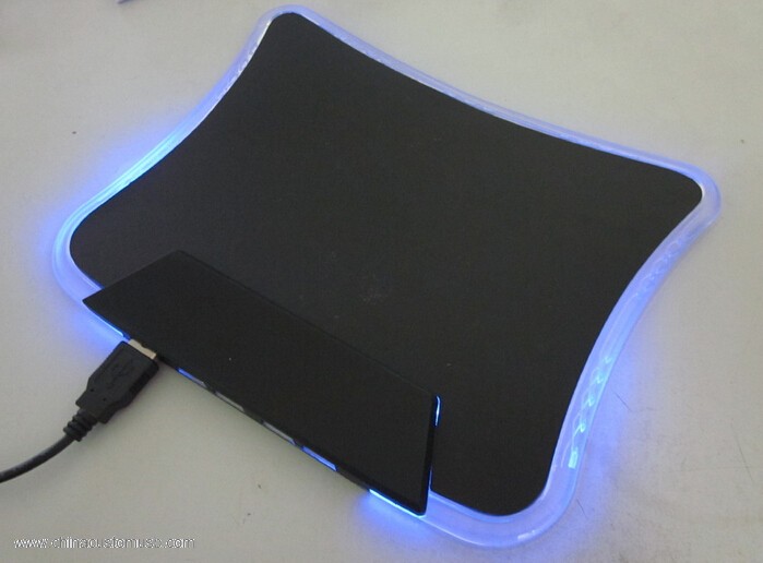 HIJAU DAN BIRU LIGHT led mouse pad dengan 4 usb hub DAN pergelangan TANGAN SISA 3