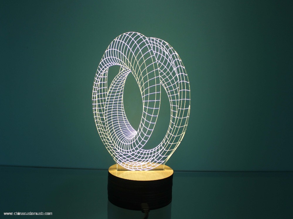 3D luce notturna con USB 2