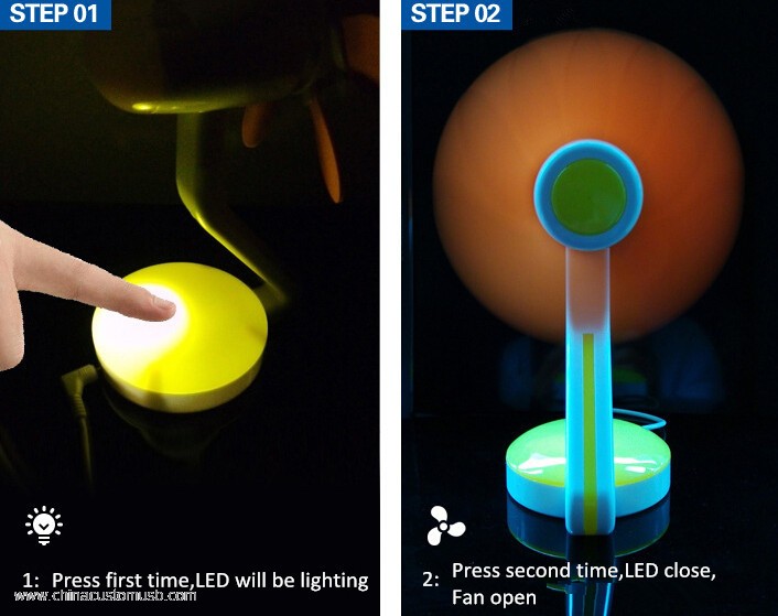 Aroma Funkce LED Noční Světlo Větrák 5