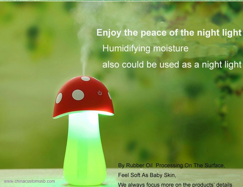 Mushroom design usb mini ultrasonic humidifier 2
