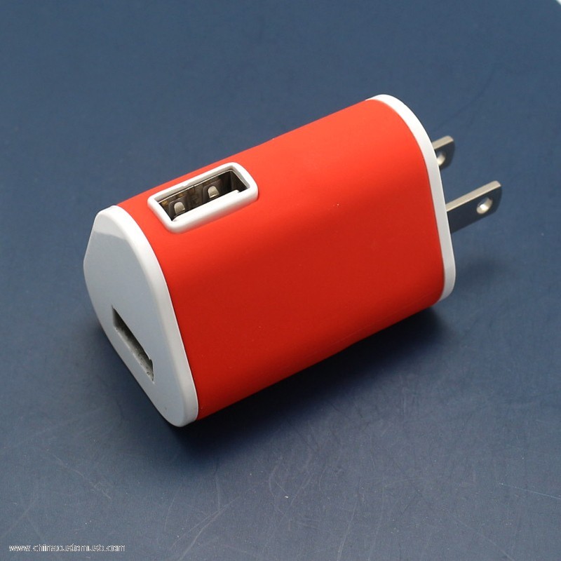 Mobile phone charger with 2 ports of usb 2
