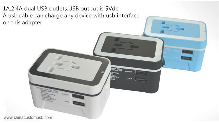 USB charger for travelling around the world 5