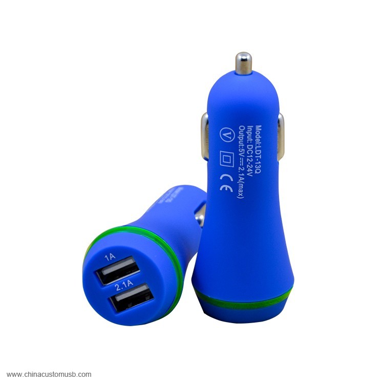  2.1a شارژر usb با daul نور چراغ ماشین شارژر 3