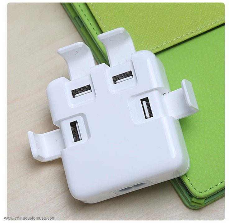 Mobile Phone Dual Usb Charger High Current 5V 8A White Color 2