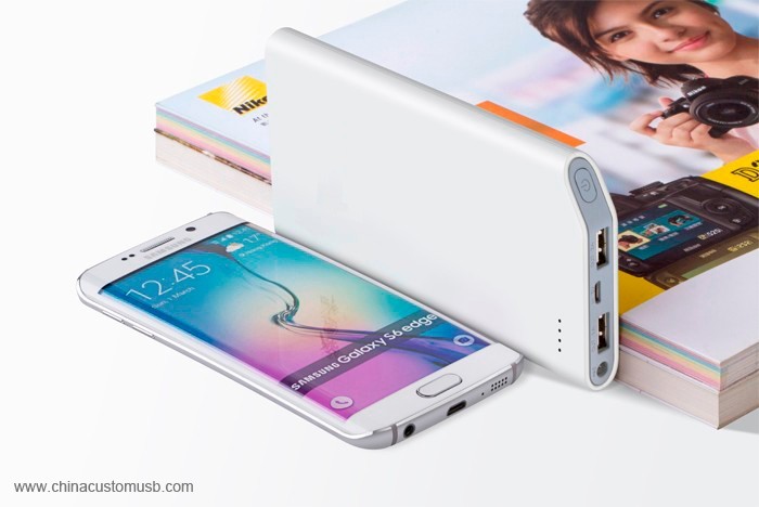 10000mah slim portable mobile dual Usb Power Bank 4