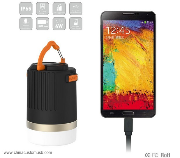 Rechargeable Camping Lantern Tent Light Flashlight power bank 2