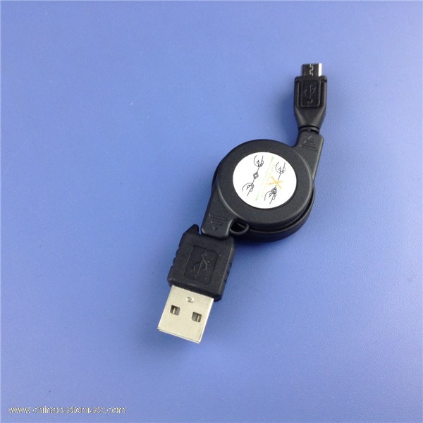 Micro USB2.0 data cable Retractable USB cable 2