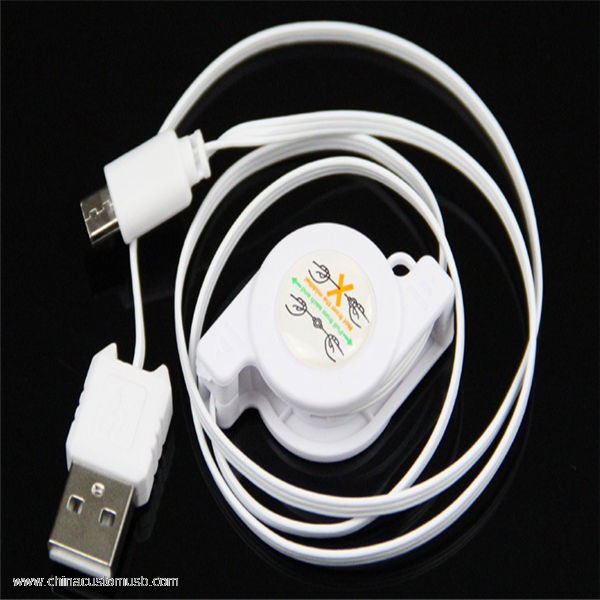 Micro USB2.0 data cable Retractable USB cable 3