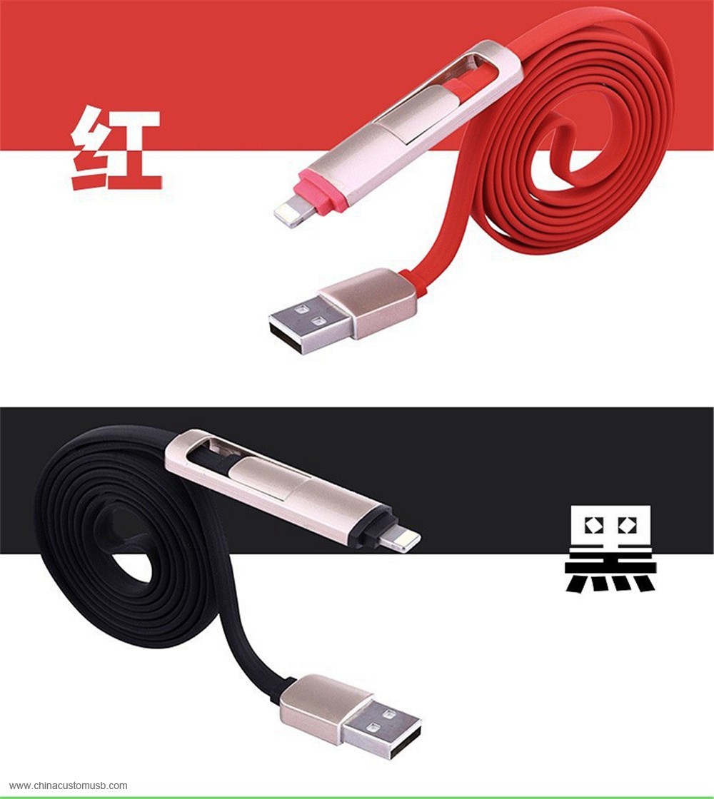 Fashion PU Leather usb cable for samsung/andriod charging and sync data 3