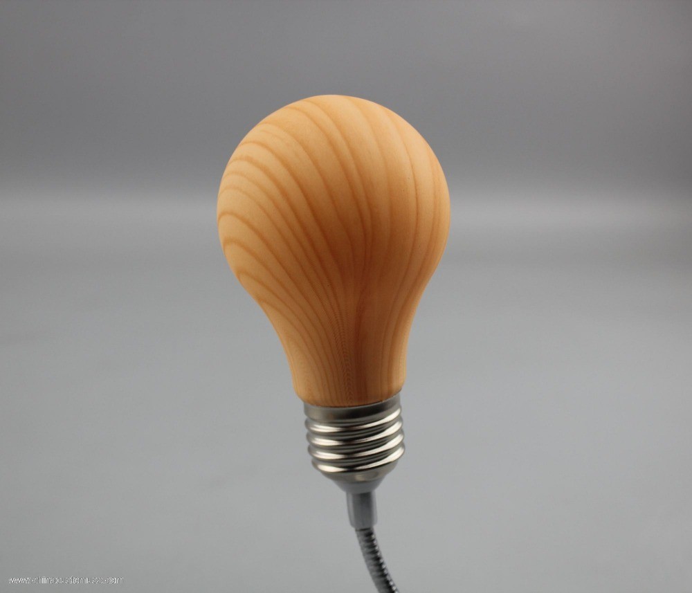 2w Bamboo color bulb e27 Head Night Light USB LED Bulb 3