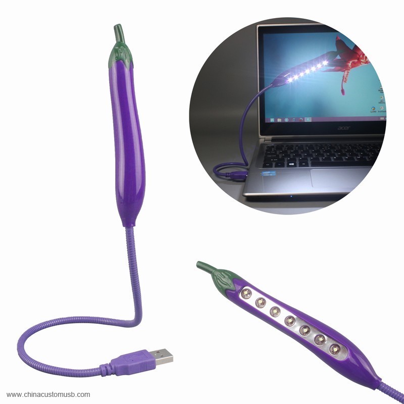 USB innovative Ultra thin Vegetable eggplant LED light 3