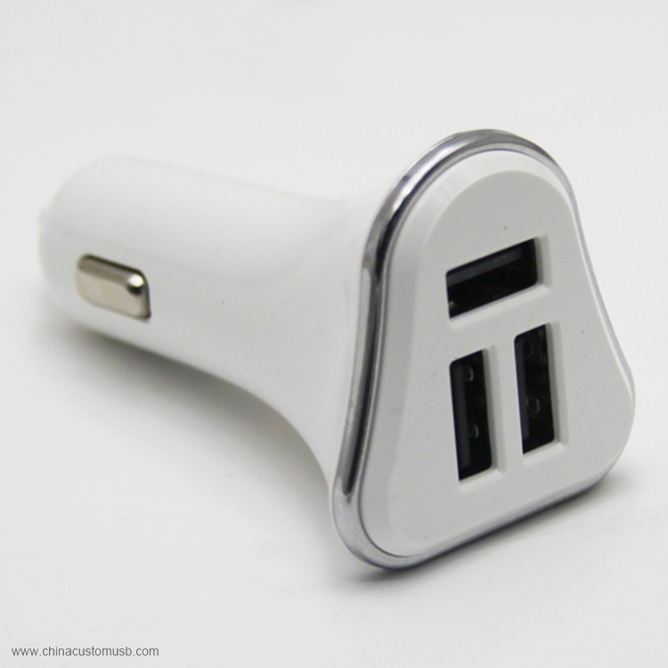 Alumínio 3 USB Porta USB Carregador de Carro 3.1 4