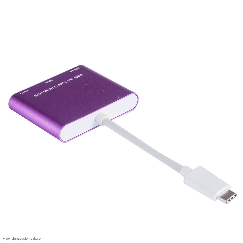 3 πλήμνη usb 3.1 type-c με type c usb 3.1 και HDMI θύρας 4