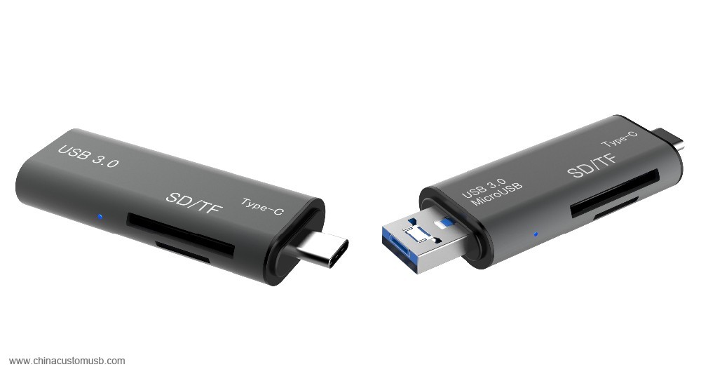 Σούπερ ταχύτητα 10gbps usb 3.1 τύπου γ δεδομένων αναγνώστης combo 2