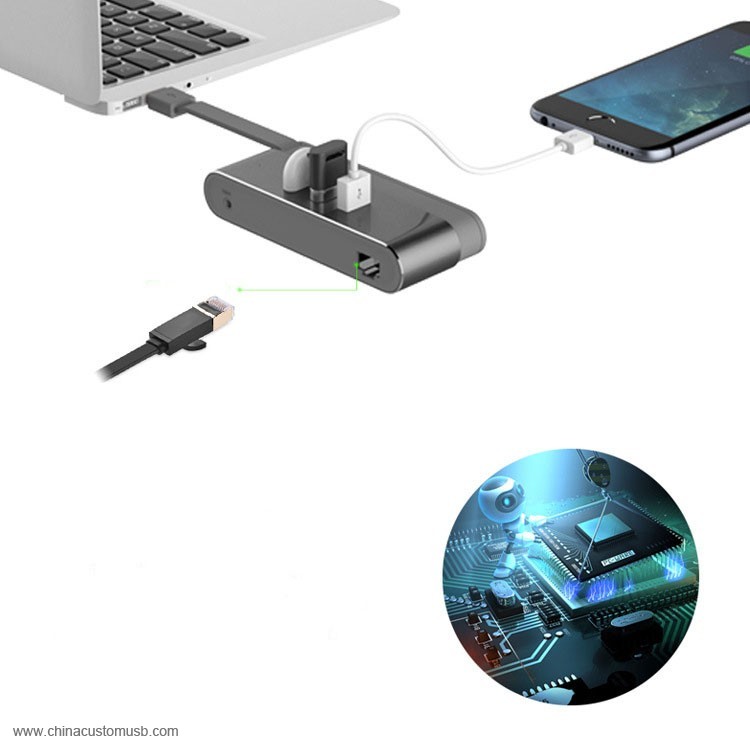 USB to multifunktionshub mit high-speed-3