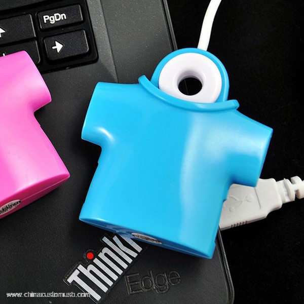 Uomo t-shirt mini usb hub ABS alta qualità Rosa blu bianco 2