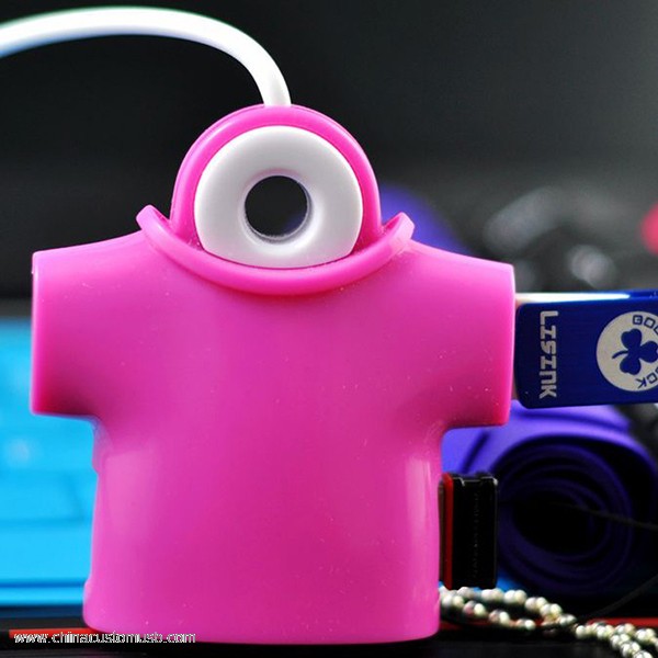 Men T-shirt mini usb hub ABS high quality Pink blue white 3