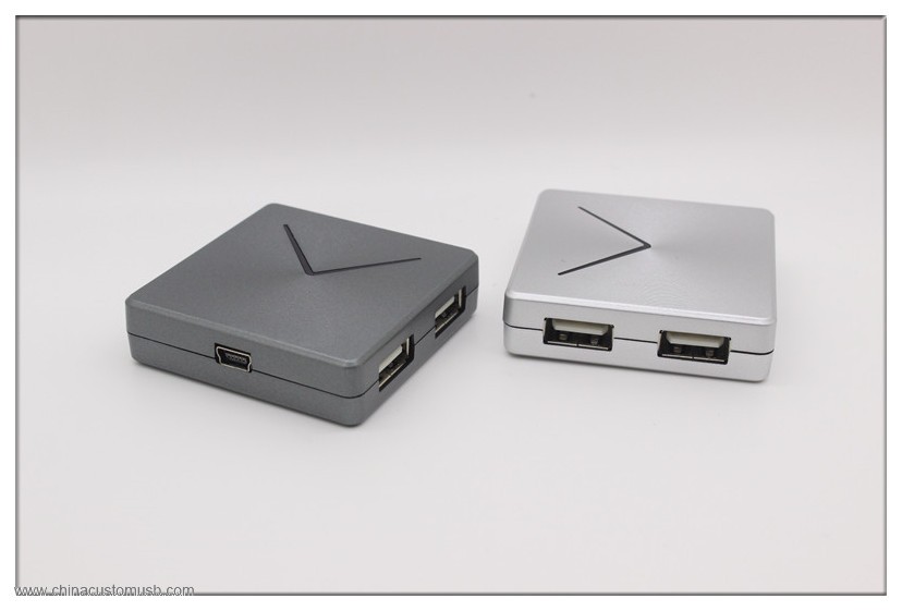 HUB USB combo tarjeta lector controlador del banco de Estirar Metal USB HUB 4