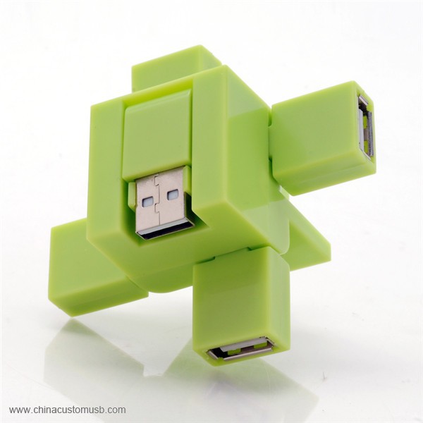 Creativo diseño mini 4 puertos usb hub 2