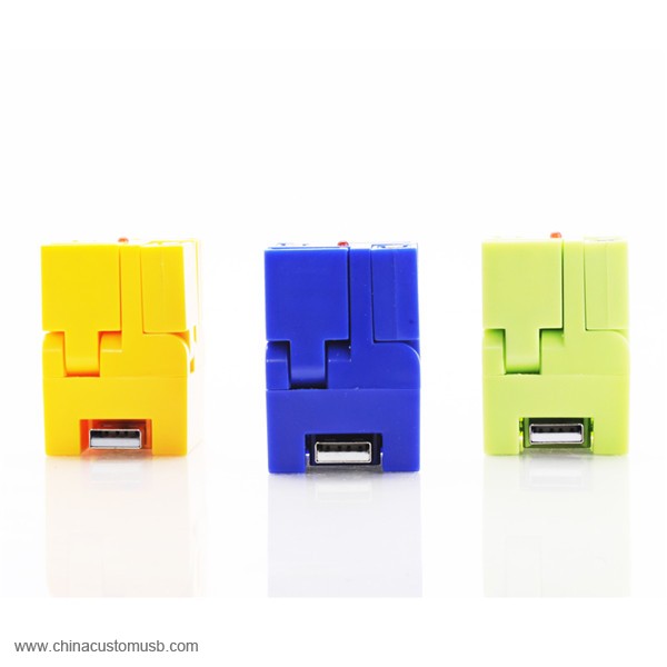 Creativo diseño mini 4 puertos usb hub 3