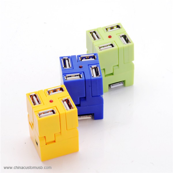 Creativo diseño mini 4 puertos usb hub 4