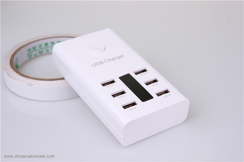 snabbladdning adapter Intelligent Laddning IC multi-function usb laddare 6 portar 2