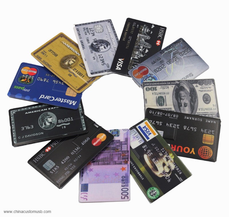 Teljes Nyomtatás Hitelkártya USB Flash Meghajtó Memória