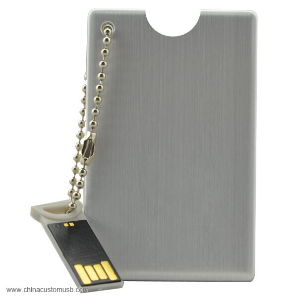 Metal credit card shaped usb flash drive pen drive