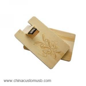 Wood Business Credit Card Flash Memory Stick