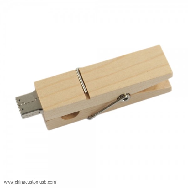 Træ Klip USB Flash Drive