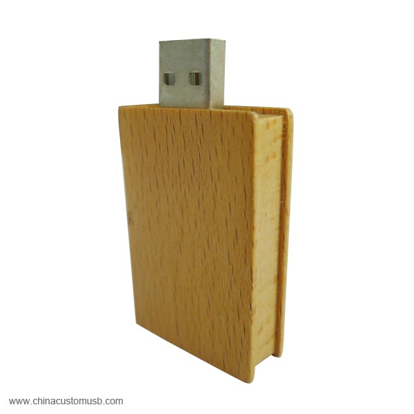 forma de livro de madeira USB Disco