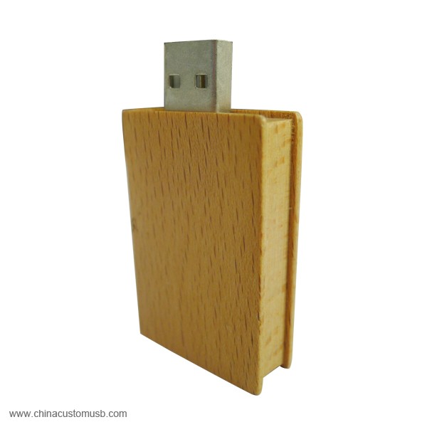 dřevěná kniha tvar USB Disk