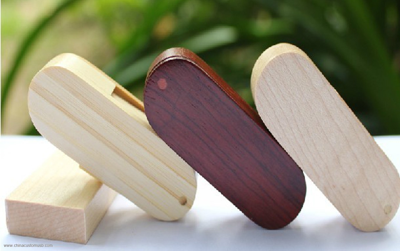 Rotated Wooden USB Flash Drive 3
