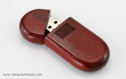 Nyckelring trä USB Blixt Driva 3