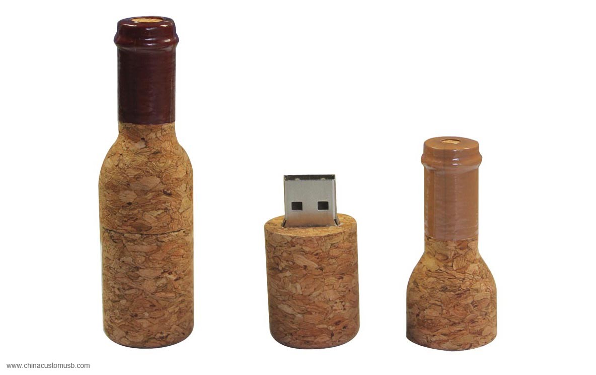 Cortiça garrafa forma USB Stick 3