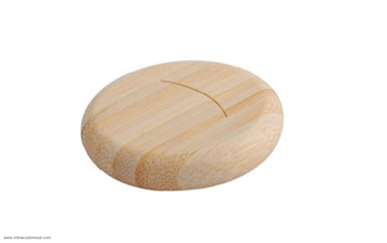 Wooden Round Card Mini USB Flash Disk 2