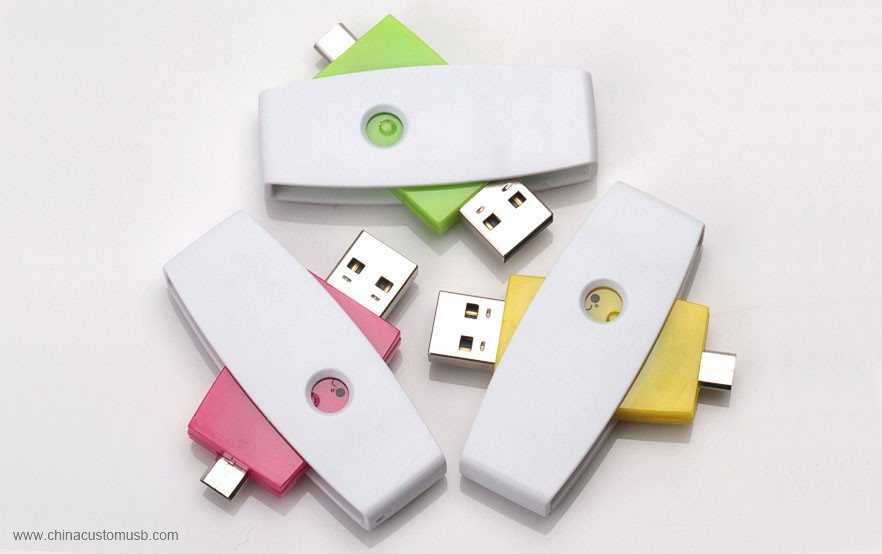 Plástico Giratória USB Flash Disk 4