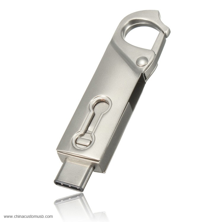 Logam Carabiner OTG USB Flash Disk 3