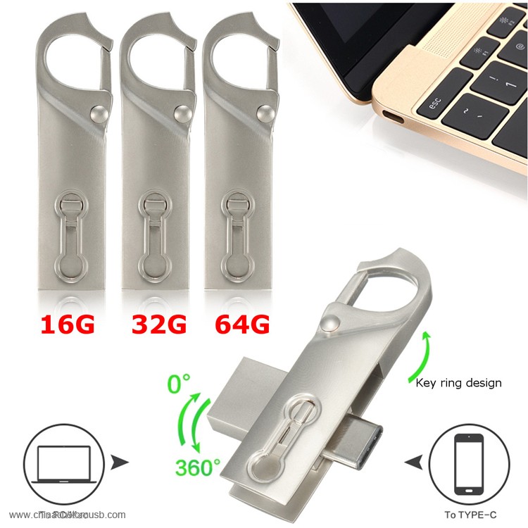 Металеві Carabiner OTG USB Флеш-Диск 8