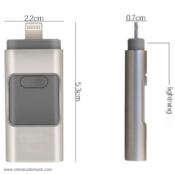 3-in-1 Micro USB Interface Flash Drive HD U-Disk for IOS Android PC 4