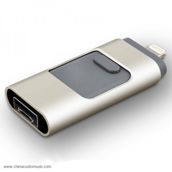 3-i-1 Mikro USB Interface Flash Drive HD U-Disk for IOS Android PC 5
