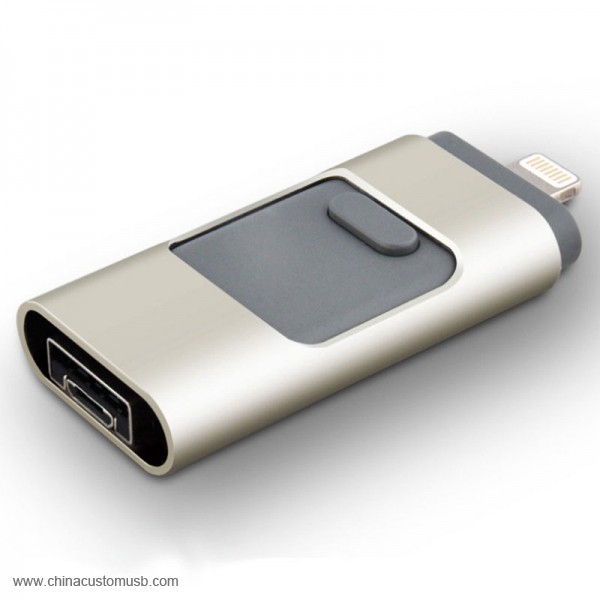 3-en-1 Micro USB Interface Flash Drive HD U-Disk pour PC Android IOS 5